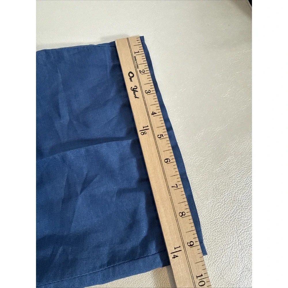 Stacy Adams Mens New Blue Pleated Dress Pants Slacks 44x30 Linen NWT